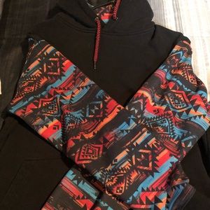 Hooey Black and Aztec Hoodie
